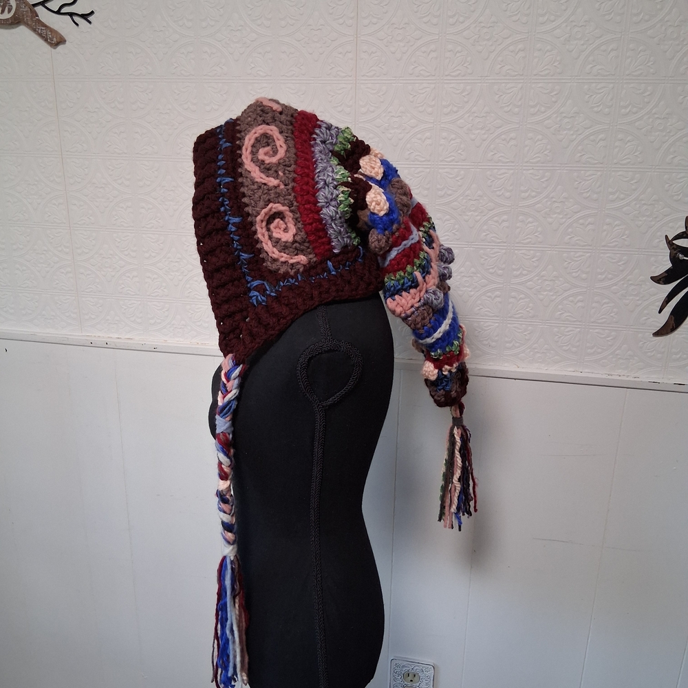 Festival Hat, Witch Hood, Wizard, Druid Fae, Elf, Whimsical, Cowl, Oversized
